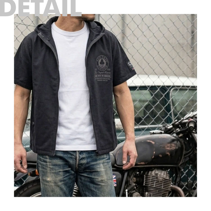 ACE CAFE LINEN-LIKE SHORT SLEEVE SHIRT