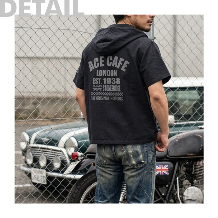 ACE CAFE LINEN-LIKE SHORT SLEEVE SHIRT