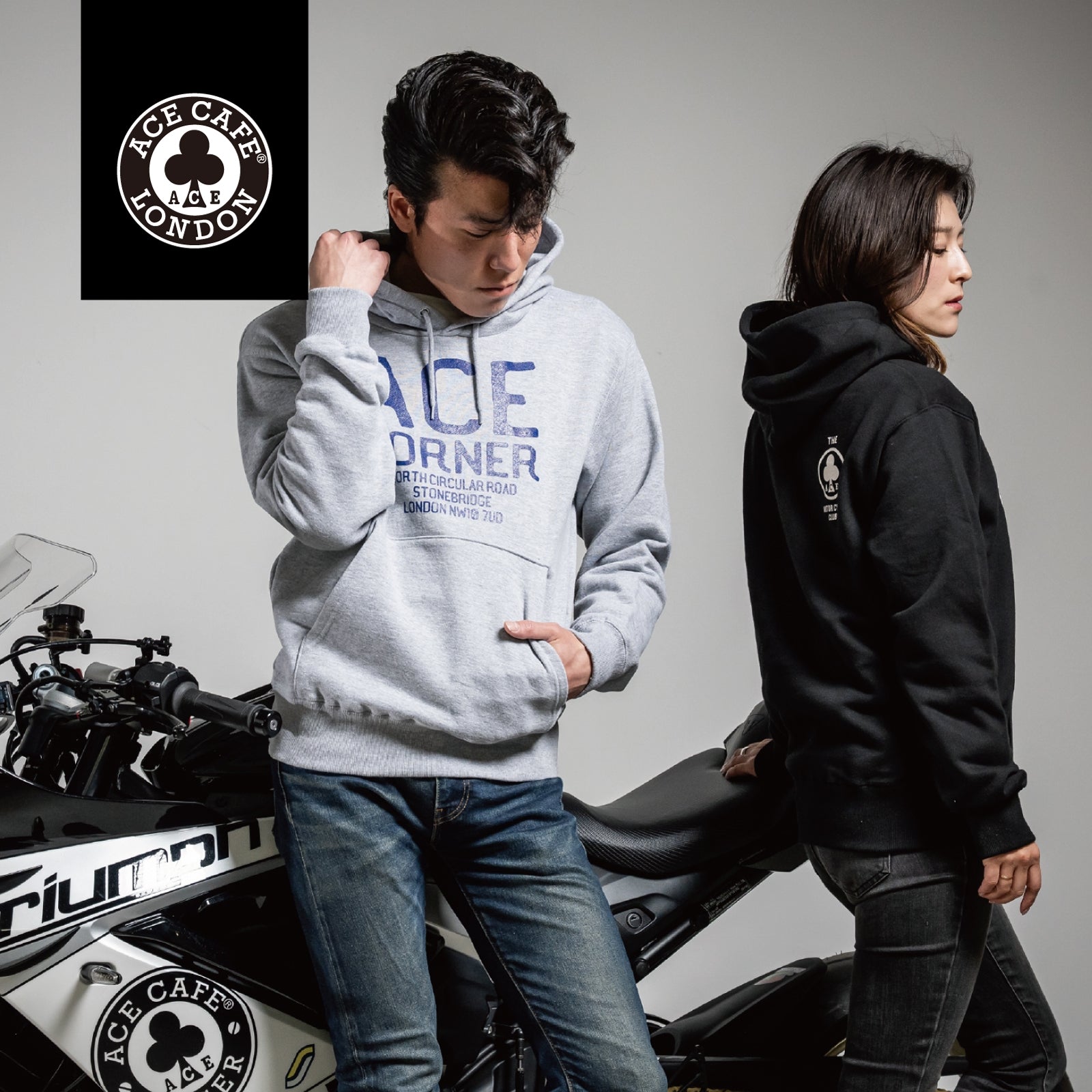 ACE CAFE Pullover Hoodie "ACE CORNER"