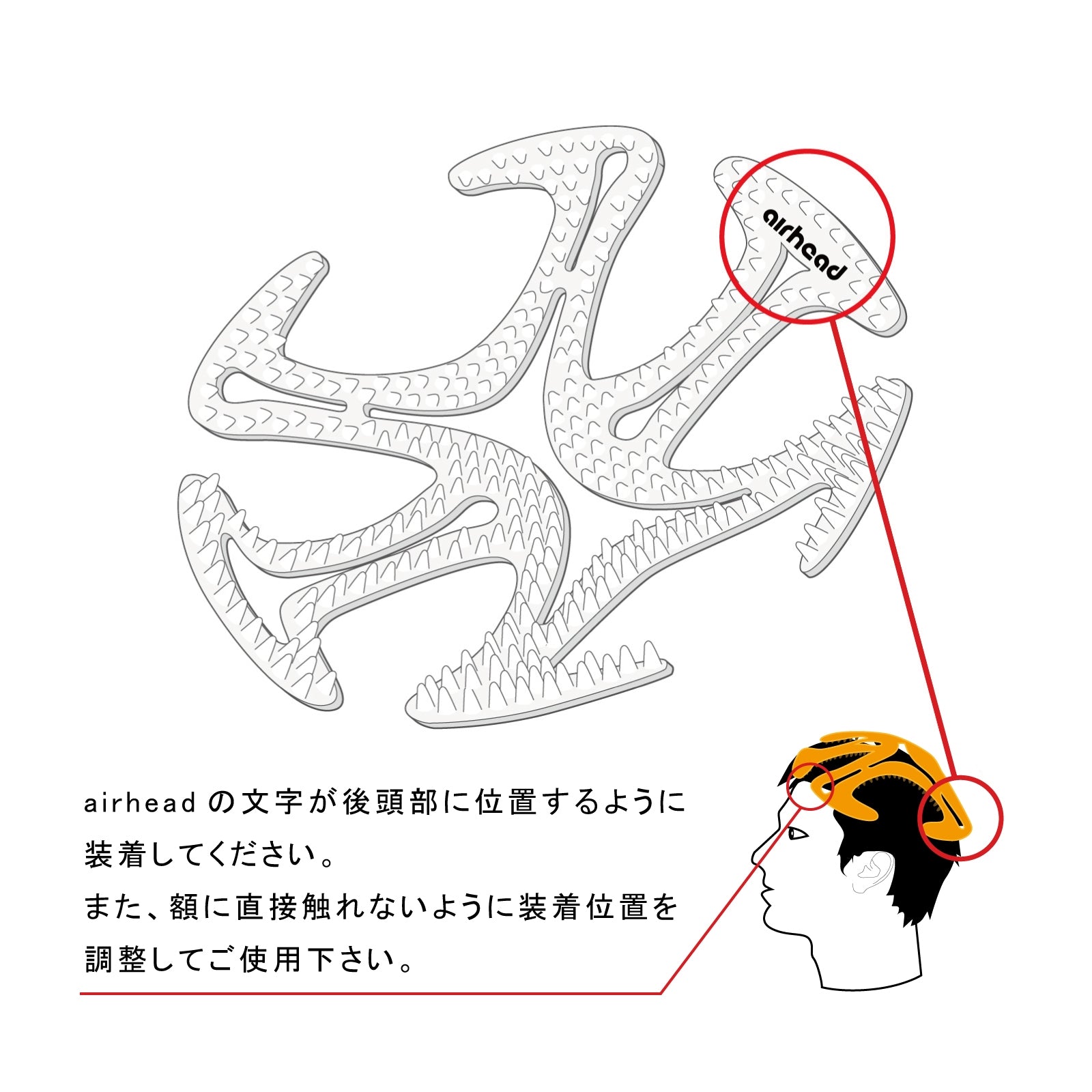 airhead ヘルメット用ベンチレーションライナー