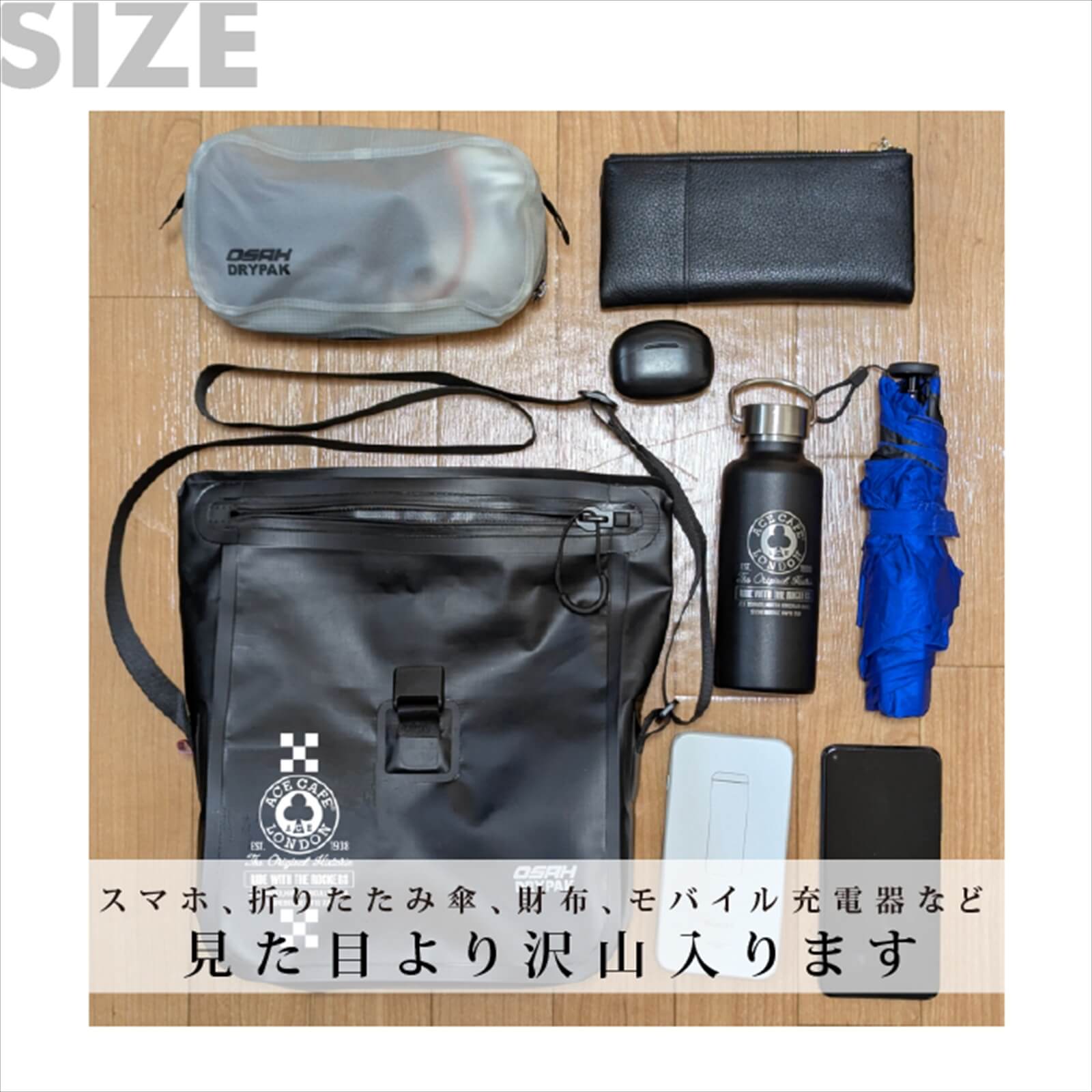 ACE CAFE x OSAH DRYPAK WATERPROOF ONE-SHOULDER BAG